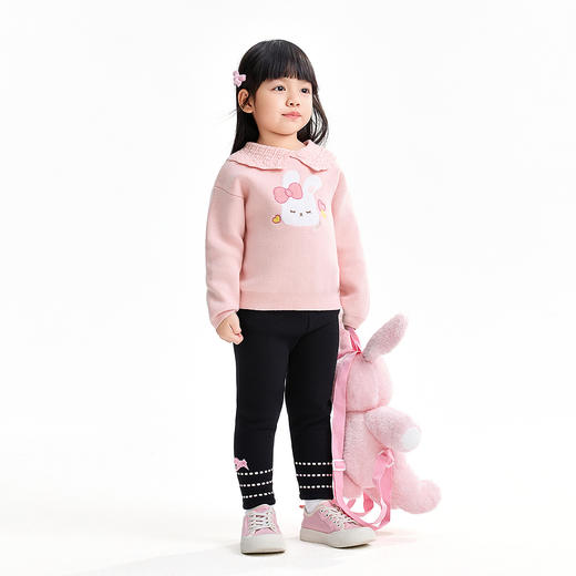 【实体店同款】女童翻领针织衫冬季新款安奈儿童装XG544092 商品图3