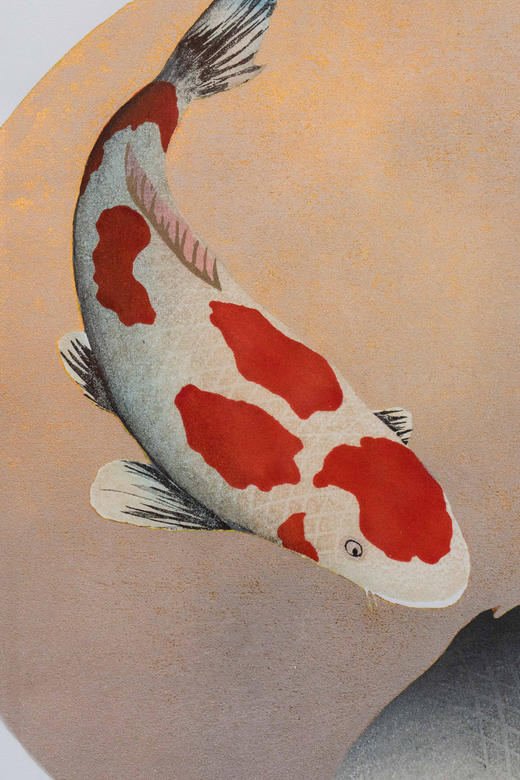 独角鹿西洋古董2010年日本当代艺术家Kunio Kaneko签名创作出品限量木刻版画作品「Whisper Whisper 7 低语·七」 商品图2