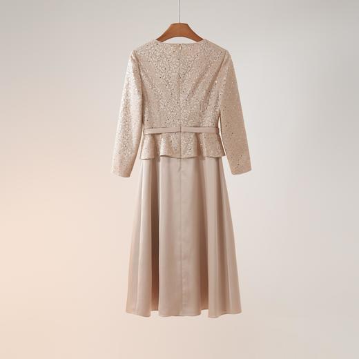 西子/金灿夫人喜妈妈礼服重工提花假两件连衣裙/CQHY043 商品图2