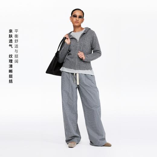 oneup格子单褶抽绳宽松休闲裤 商品图6