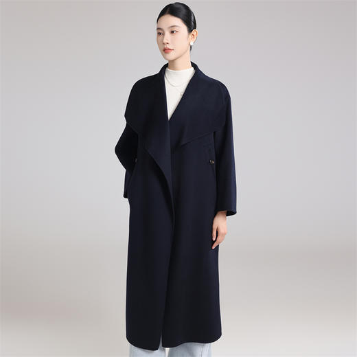 【清河羊毛羊绒专场】鹿展LZ802女士羊绒大衣30%山羊绒 70%羊毛 商品图2