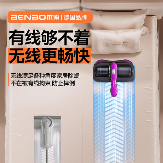 【德国本博无线除螨仪】吸尘器大吸力 家用手持除螨虫紫外线杀菌机  商品图1