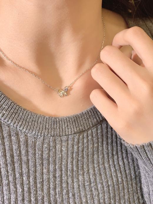 卡蒂罗KADER 蝴蝶精灵项链  925银镶嵌彩锆轻奢小众高级感镂空蝴蝶设计百搭锁骨链 纪念日告白可调节闺蜜女友 商品图3