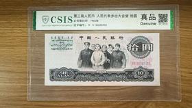 第三套人民币10元民族大团结 封装评级