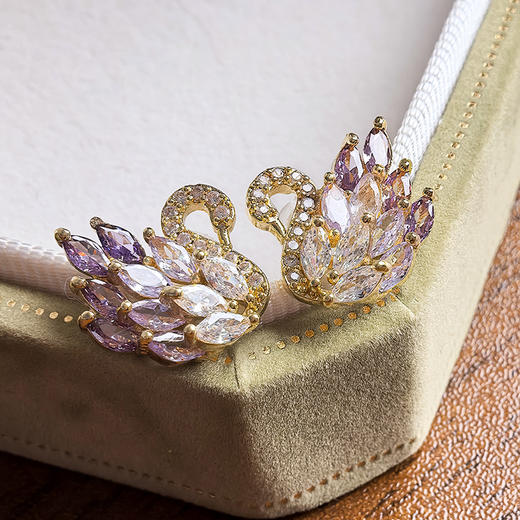 BAOFANDI宝梵迪 法式轻奢天鹅系列耳钉 商品图6