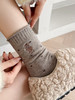 4双一组！暖芙芙羊毛女袜超可爱小熊刺绣+经典小圆点秋冬超细柔软羊毛、加厚保暖长筒袜 商品缩略图1