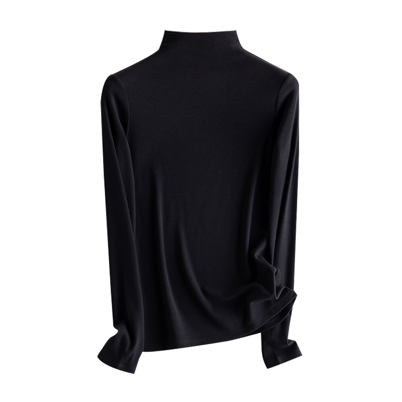 鹿鹿推荐·纯色桑蚕丝保暖发热内搭打底衫女秋冬半高领针织衫