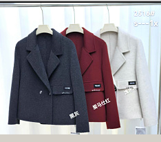 582516单袋西服羊绒外套