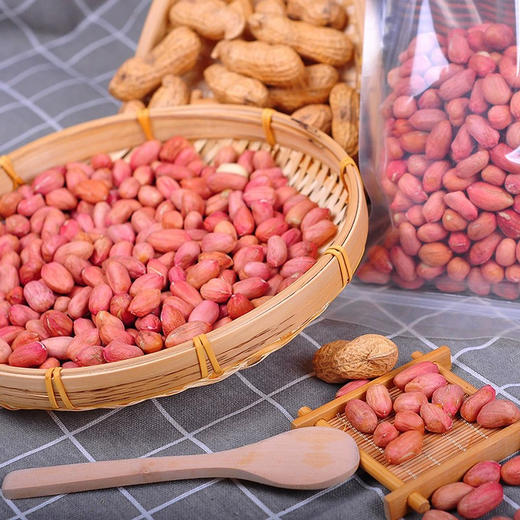 2025新货红皮有机花生仁 河南有机种植白仁沙地大花生花生米400g*2袋基地直邮 商品图2