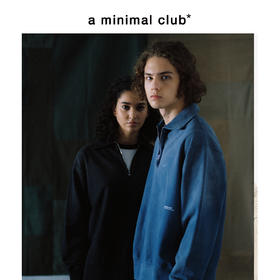 a minimal club重水洗420克毛圈卫衣半开襟廓形复古水洗AM59ST18