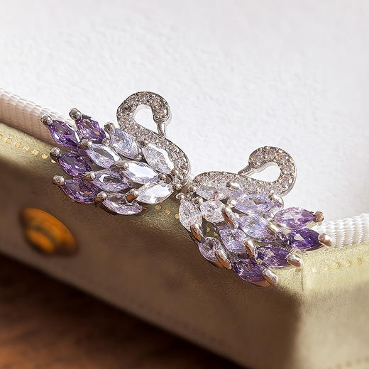 BAOFANDI宝梵迪 法式轻奢天鹅系列耳钉 商品图8