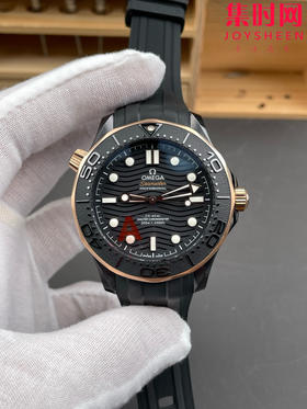 墨黑海马 桀骜登场 欧米茄新品VS海马300米系列 间玫金陶瓷海马 男士腕表 8806一体机 表径43.5mm