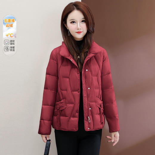 QYM 25SYB40-Y云绒服棉衣时尚气质休闲外套短款小棉袄 商品图1