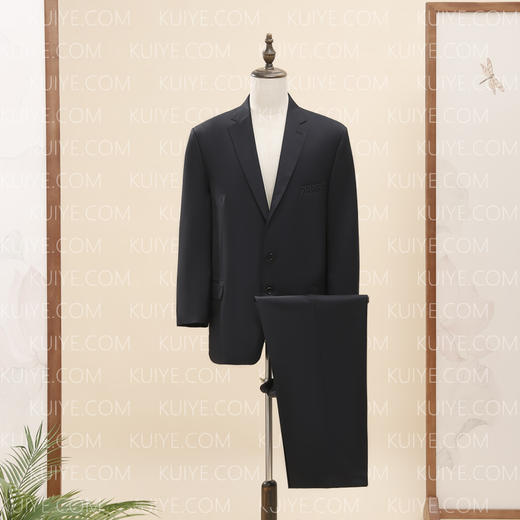 【福天华】高品质新式寿衣男西服“福安万代”（蓝色）百年工艺寿服 商品图1