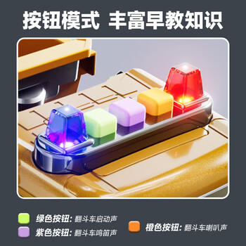 贝比童话 1：16合金翻斗车工程车儿童玩具汽车模型运输卡车男孩生日礼物 商品图4