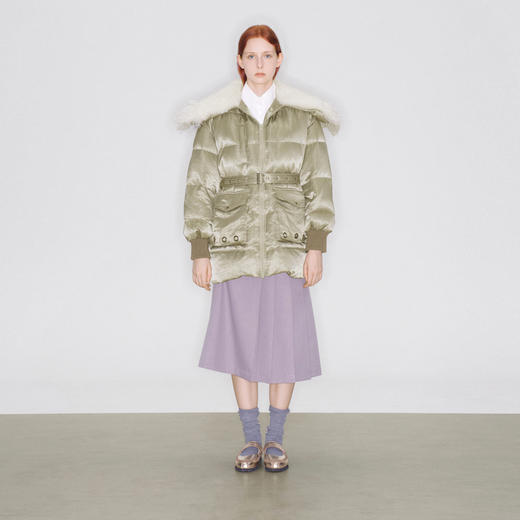 lost in echo2025秋冬新款休闲宽松拼接毛毛领保暖鸭绒羽绒服外套 商品图0