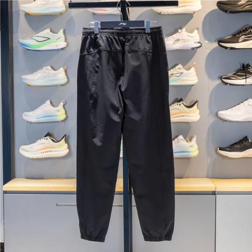 李宁女子2025春季防泼水加绒束脚卫裤运动裤AYKV038-2 商品图2