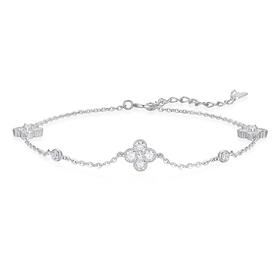 卡蒂罗KADER  四叶草手链 法式浪漫925银小众设计简约高级感森系小清新精致气质拼接链 幸运满怀#好运