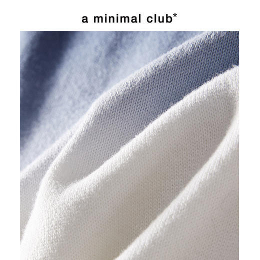 a minimal club手工吊染圆领针织毛衣100%棉渐变廓形休闲AM59SW09 商品图4