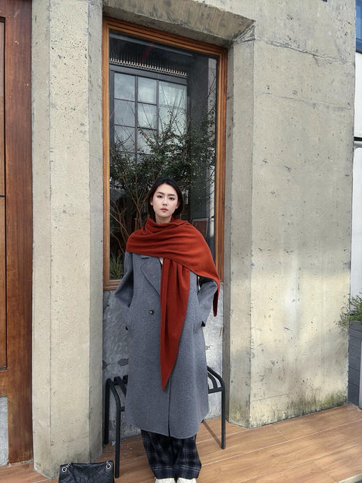 【神仙版型】噢蜜ooomeooo大翻领羊绒混纺手工大衣 商品图2