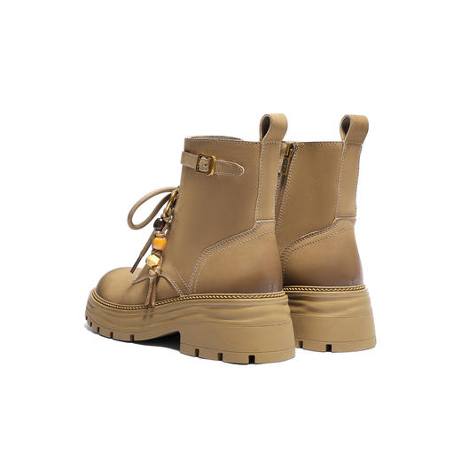 【云粉节】BF楼森达牛皮马丁靴2025冬季新款厚底复古经典大黄靴XVJ01吊牌价1199活动价499 商品图3