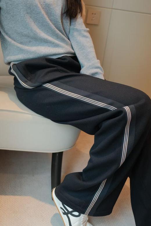 韩系学院侧条纹休闲裤 商品图3