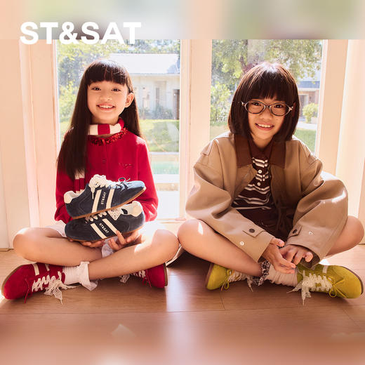 【童鞋】星期六芭蕾风精致蕾丝鞋带软底女童德训鞋SSD3192U30 商品图5