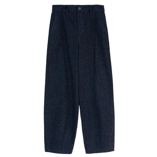 牧衣游原创 舒适棉绒感牛仔裤子女冬季新款百搭宽松休闲裤 橡木苔 商品图4