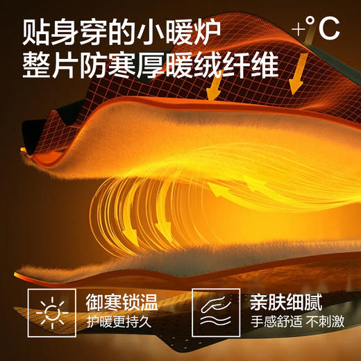 【双面磨绒】【L-3XL】【有棵树】热暖绒科技运动男士针织打底衫 商品图6