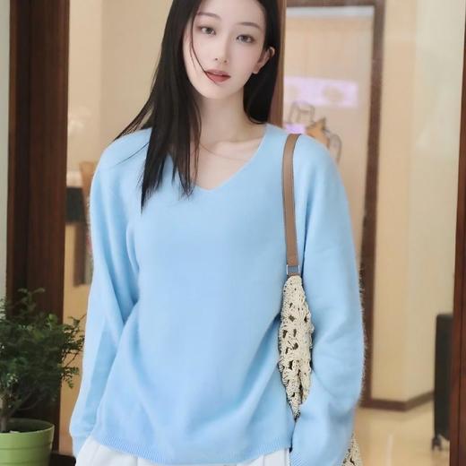 miu*iu同款 SUSX奶fufu细闪糖果色系无缝一体拉毛针织衫（下单3-7天发货） 商品图5