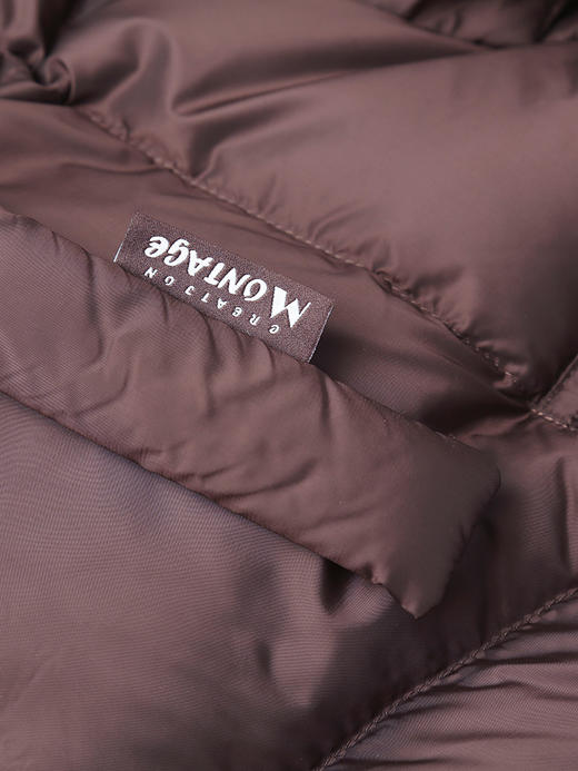 【鹅绒】深棕色连帽中长款羽绒服 秋冬宽松廓形拉链保暖面包服外套 商品图3