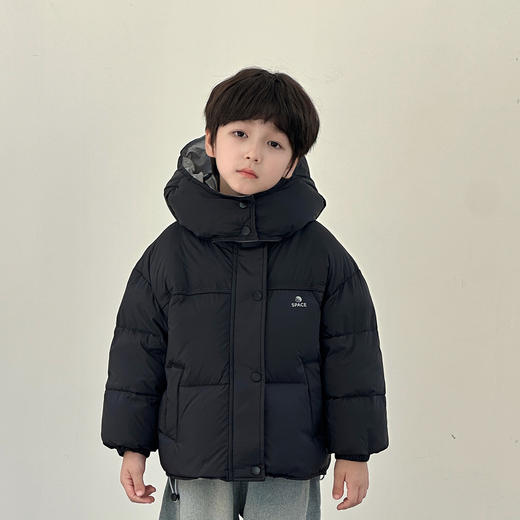 胖胖象上新啦‼️89起‼️填充新国标90绒‼️每件都带质检❗童装儿童羽绒服男童女童连帽加厚羽绒外套中大童秋冬韩版厚款聚 商品图4