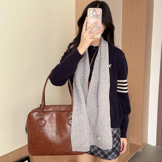 时尚搭配！西田の凉子 绵羊毛针织围巾 轻盈保暖 时尚百搭 8色可选 商品图6