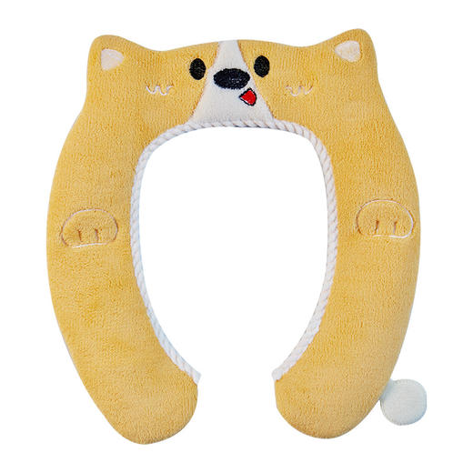 【冬天再也不怕❗️冻屁屁🔥卡通毛绒马桶垫】升级款毛绒「柔软亲肤马桶垫」自带贴心提手掀盖不脏手，马桶垫粘扣式坐垫加厚，四季通用坐便套马桶套坐便垫L 商品图4