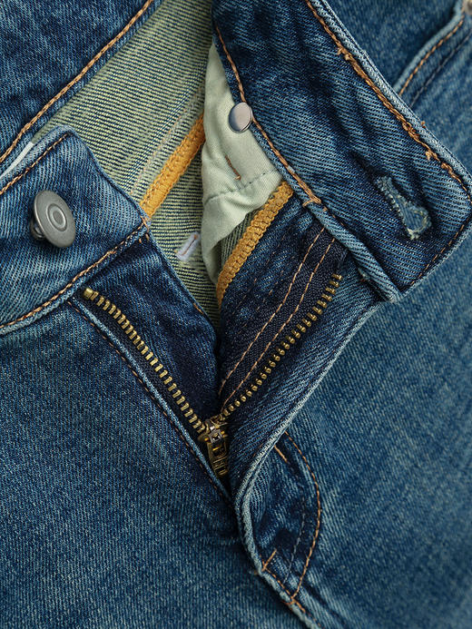 复古蓝高腰微喇牛仔裤 秋冬显瘦显高做旧水洗喇叭牛仔长裤 商品图2