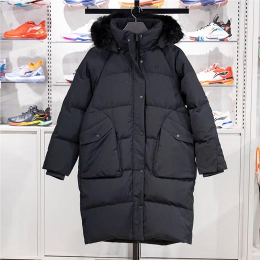 李宁女子冬季鸭绒长款羽绒服外套AYMU192-3 商品图0