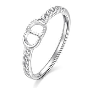 卡蒂罗KADER 麻花结女戒 爱意交织精致优雅清冷氛围感时尚潮流轻奢ins小众可调节单戒 简约百搭配饰