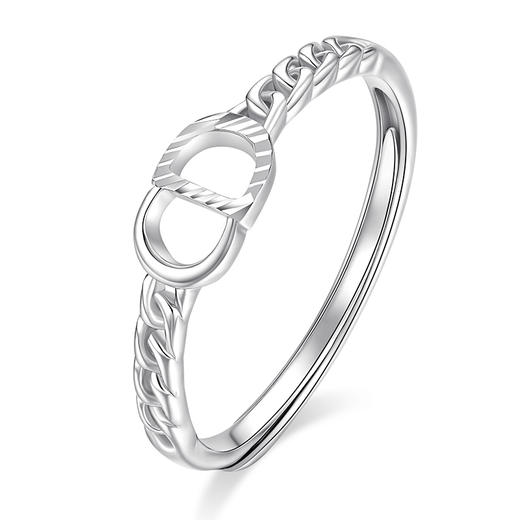 卡蒂罗KADER 麻花结女戒 爱意交织精致优雅清冷氛围感时尚潮流轻奢ins小众可调节单戒 简约百搭配饰 商品图0