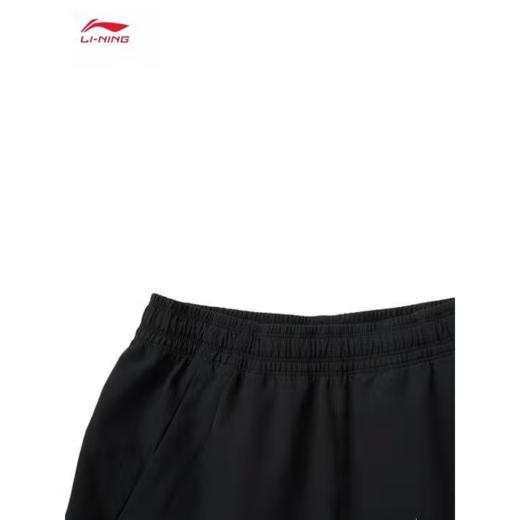 李宁女子2025春季防泼水加绒平脚卫裤运动裤AYKV042-2 商品图2