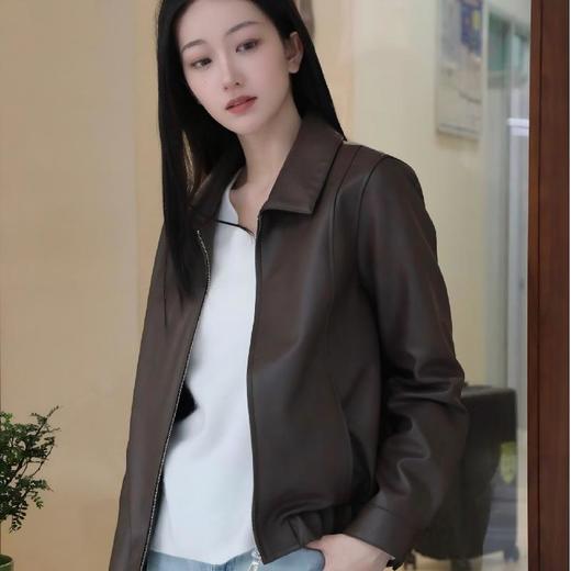 F*endi秀场同款皮衣 SUSX复古乌托邦羊皮革拉链皮衣（下单3-7天发货） 商品图0