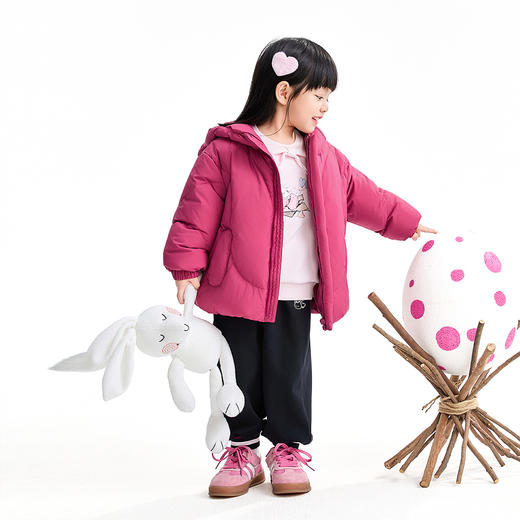 【实体店同款】男女童中长款羽绒服冬季新款安奈儿童装XM545455 商品图3