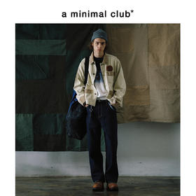 a minimal club重磅【原牛】磨毛皮标直筒牛仔裤调节巴黎扣AM59DT02