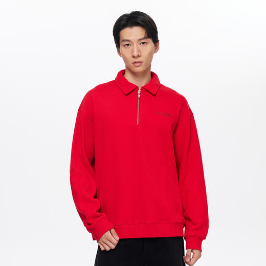 oneup半拉链翻领宽松卫衣Polo  （男女同款） 商品图1