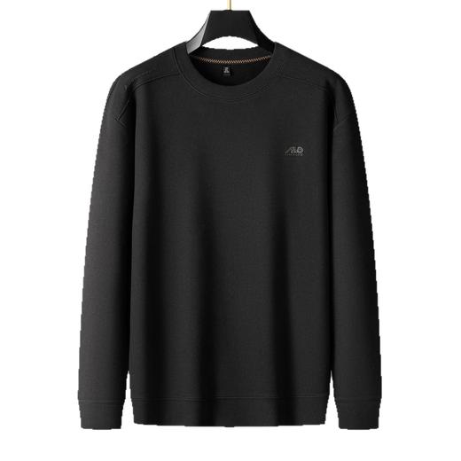 【加绒】【DPS】大依优型大码男装圆领针织打底衫绵羊毛桑蚕丝加绒卫衣休闲百搭加肥加大码 商品图4