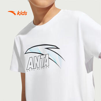 安踏儿童T恤男童短袖纯棉T恤夏运动T女童跑步短袖T恤衫A52527126 商品图2