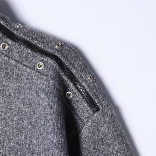 52028SDSA秋冬新款痞帅男装领口鸡眼拉链设计立领卫衣下摆松紧百搭休闲 商品图3