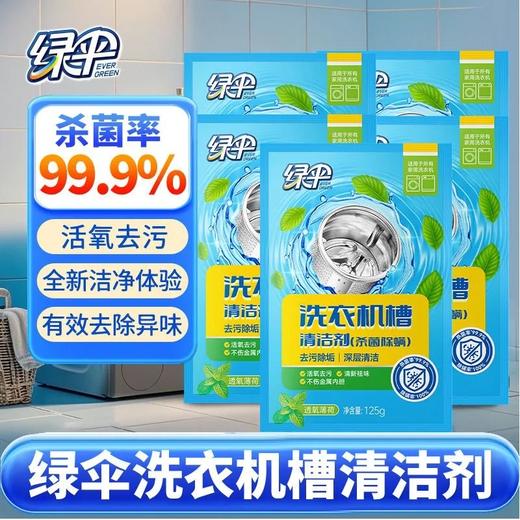 绿伞洗衣机槽清洗剂薄荷香杀菌除螨去污家用滚筒波轮清洁剂 商品图3