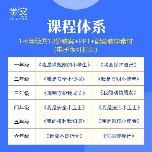 小学分阶安全法治教育主题班会课 商品图2
