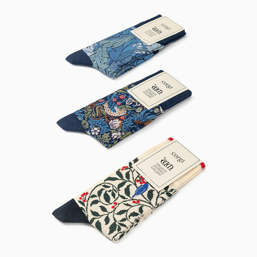 柯基Corgi x William Morris联名袜子英国进口情侣女冬季中筒袜潮袜男 商品图7