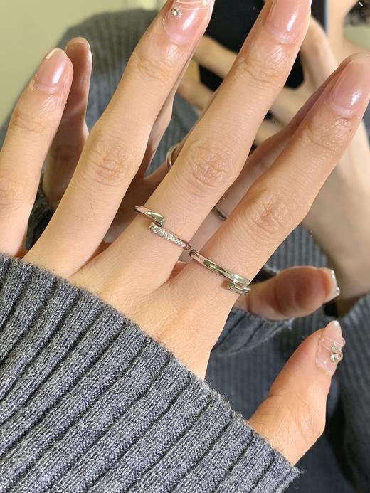 卡蒂罗KADER 心动循环情侣对戒 经典莫比乌斯环爱有引力原创小众开口可调节设计 简约时尚几何设计永恒的爱 商品图8